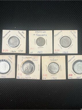 Argentina Vintage Coin Lot - 1951-1964 Pesos and Centavos